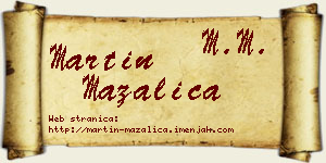 Martin Mazalica vizit kartica